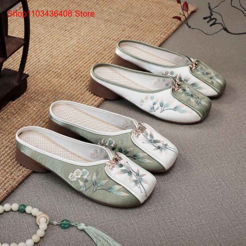 Ethnic And Fashion - Новые вышитые домашние тапочки для женщин,